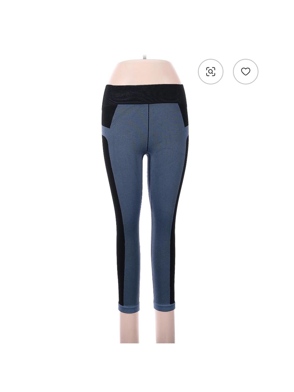 Under Armour Women's Blue and Black Active Pants Size M Leggings
